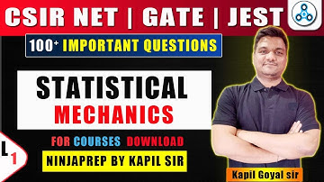 statistical mechanics important questions -1| CSIR NET Dec 2024 | GATE | JEST 2025 Physics