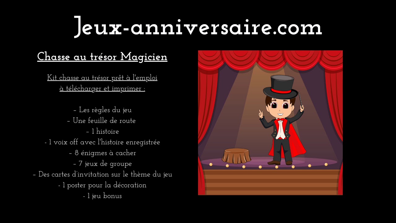 Invitation anniversaire Magie - Carte anniversaire magicien