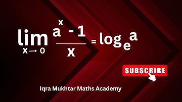 lim (a^x-1) / x = log e^a as  x approaches to zero