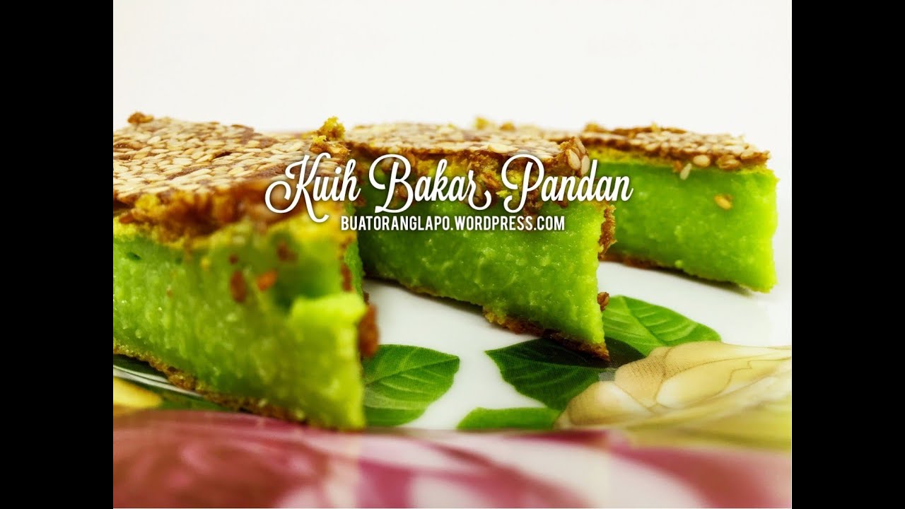 Malaysian traditional delicacies - Kuih Bakar Pandan - YouTube