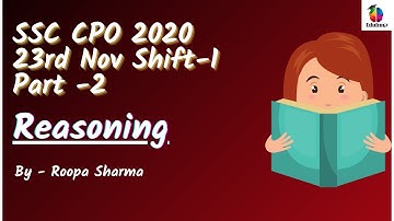 SSC CPO 2020 | 23rd November Shift-1 | Part-2 by Roopa Sharma