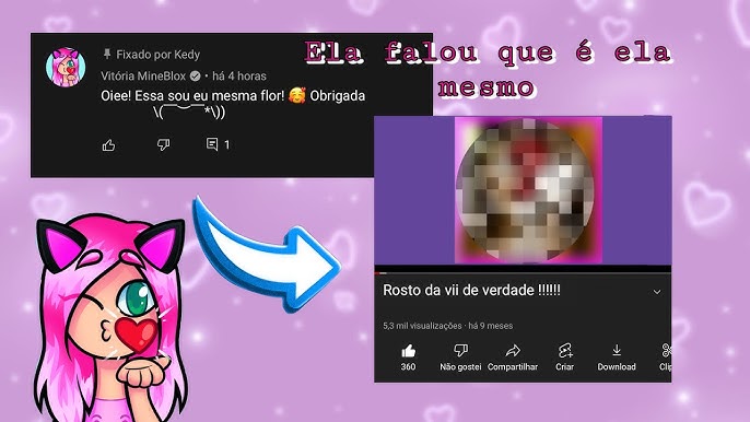 VITÓRIA MINEBLOX GRAVOU VÍDEO MOSTRANDO O ROSTO, SERÁ??? 