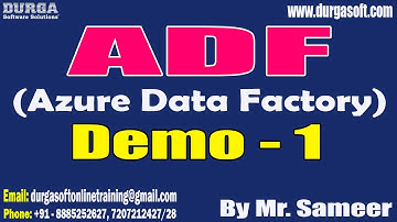 ADF (Azure Data Factory) tutorials || Demo - 1 || by Mr. Sameer On 27-10-2023 @7AM IST