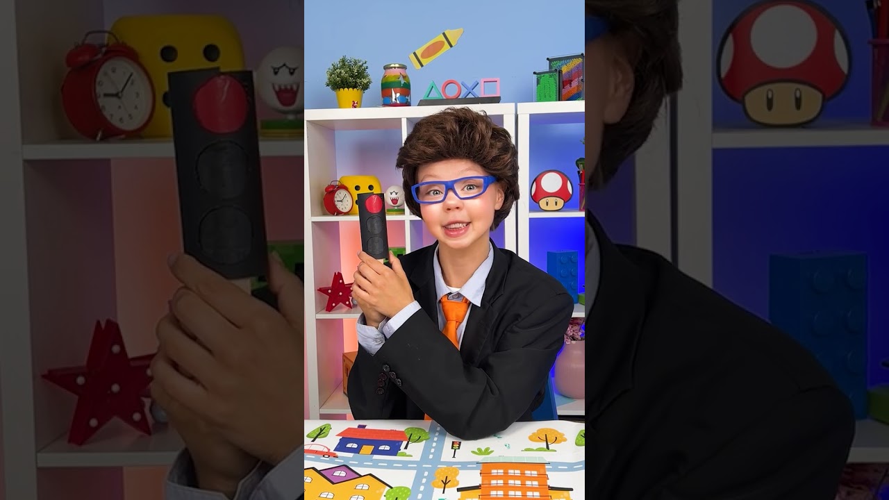 Alien vs. Traffic Lights! 🚦✨ Be Careful!