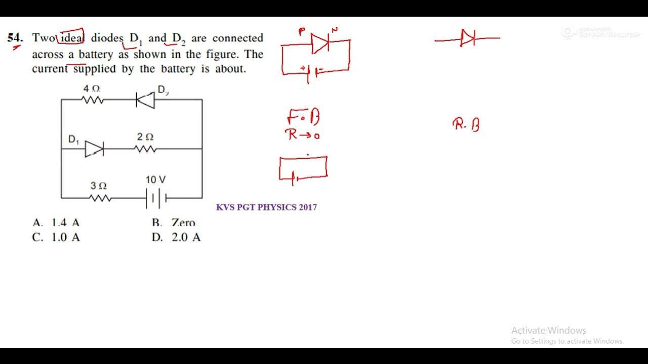 two-ideal-diodes-d1-and-d2-are-connected-across-a-battery-as-shown-in