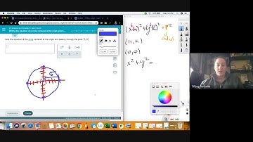 Writing the equation of a circle centered at the origin given its radius or a point on the circle