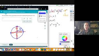 Writing the equation of a circle centered at the origin given its radius or a point on the circle