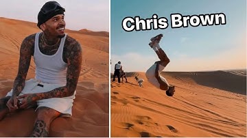 Chris Brown Doing A Backflip in The Desert (Super Breezy)