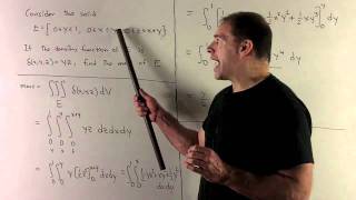 Mass of Solid as a Triple integral in Rectangular Coordinates