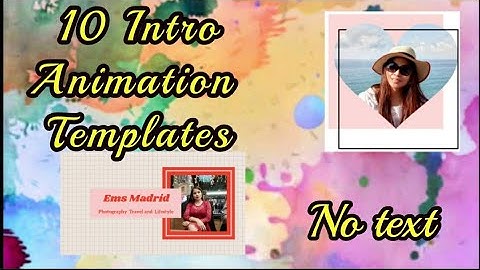 TOP 10 INTRO ANIMATION TEMPLATES 2020  || NO TEXT