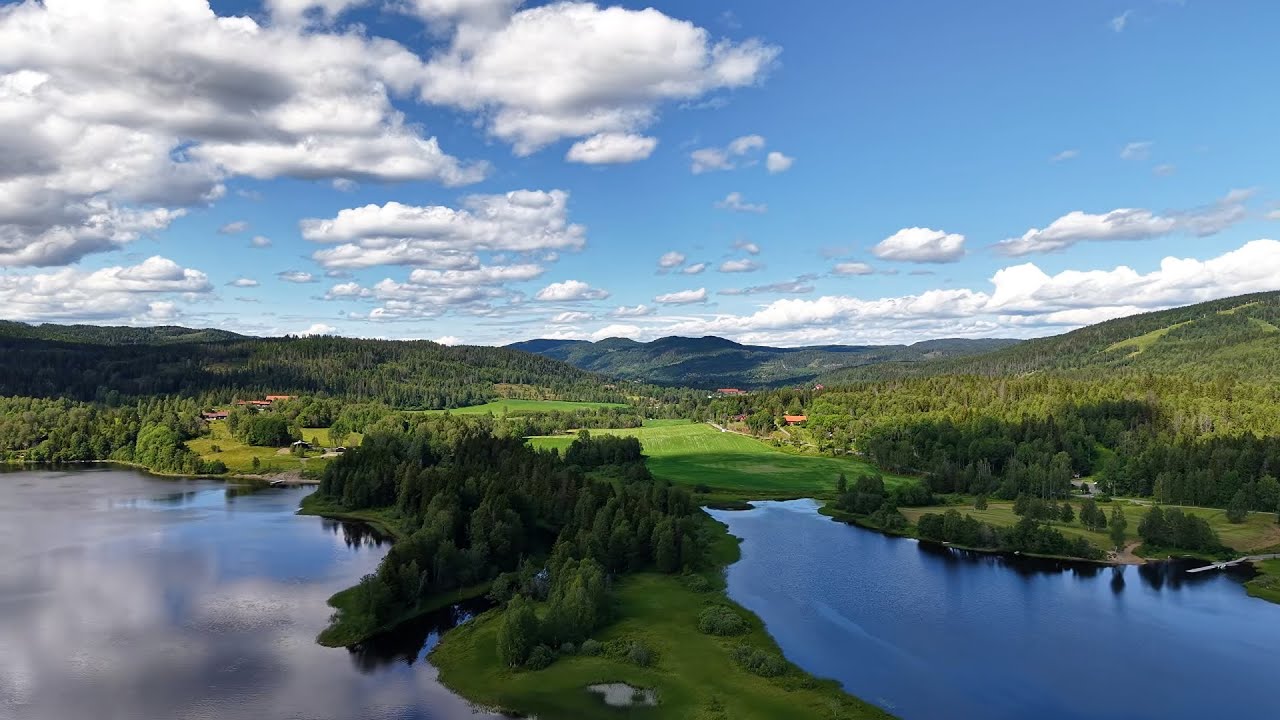 Overview of Bogstadvannet, Oslo Golf course and Bogstad farm late une