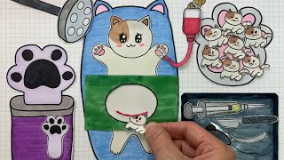 [💸Paperdiy💸] Cat Giving birth to Kittens🐱고양이 생산 과정 #종이놀이 #紙遊び #asmr #craft by @BlueSky 23,810 views 5 months ago 8 minutes, 4 seconds