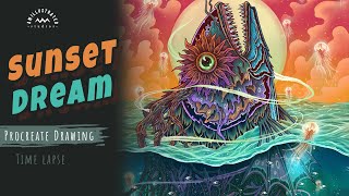 Procreate time lapse Sunset Dream