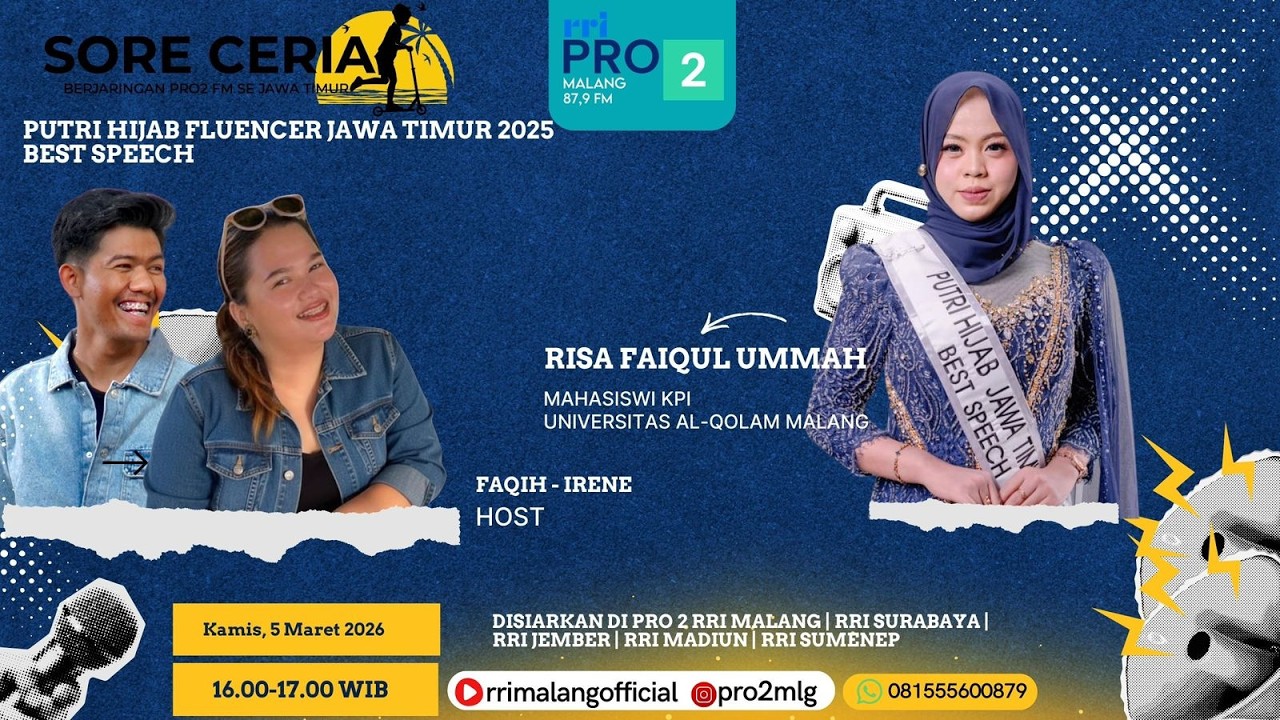 Sore Ceria - Putri Hijab Fluencer Jawa Timur 2025 Best Speech