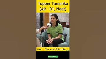 Tanishka did this 👆🏻 1 day before the exam || Neet Ug 2022 topper air 01 || medico info 💉