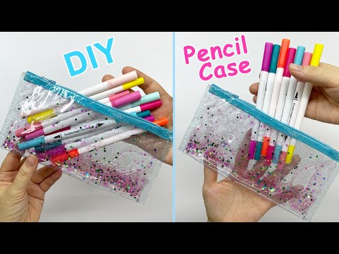 How to make Pencil Case | Cách làm Túi đựng bút trong suốt Kim Tuyến | Liam Channel | Foci