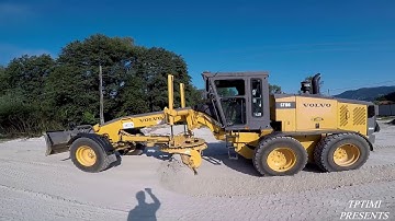 Motor Grader Grading Gravel -Skilled Operator