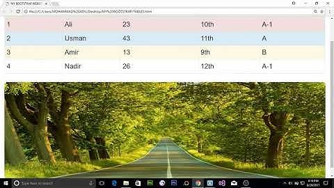 BOOTSTRAP TABLES, IMAGES, BUTTONS AND WELLS (URDU / HINDI)