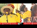 Tr Mpamire makes President Museveni Laugh at His Birthday at Kololo