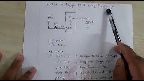 8051 Interfacing with switch  and LED using interrupt part 1