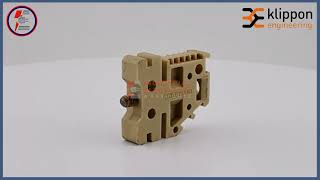 Klippon Weidmuller EWK1 End Bracket 0206160000 | Rail Mount Terminal Block Stop Beige