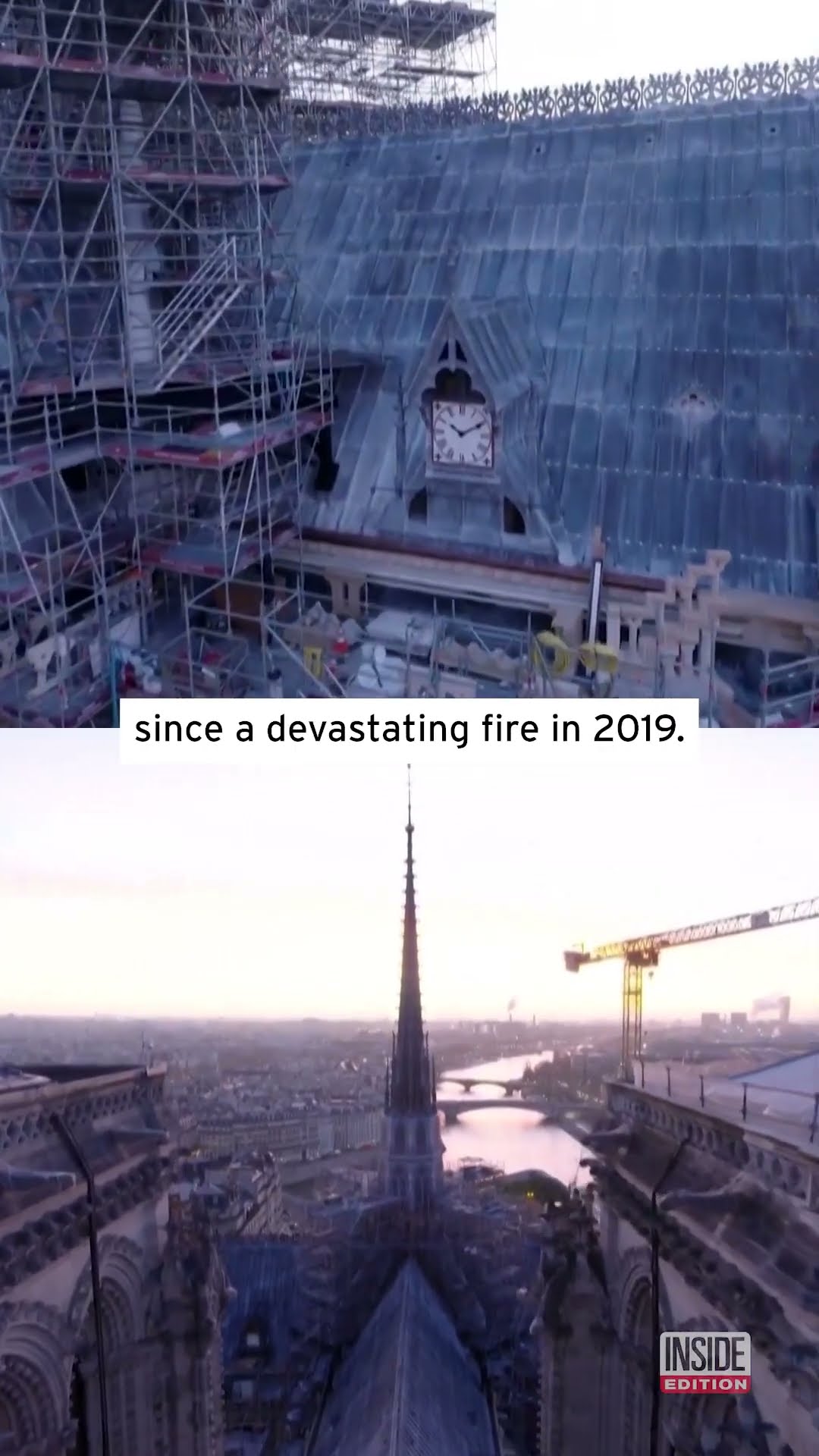 Check Out This Drone Fly-By of Notre Dame Cathedral #shorts