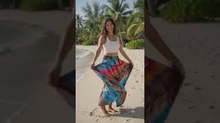 Hand-Dyed Gypsy Long Skirt: The Ultimate Tropical Essential #shorts  #resortwear #fashion #beach