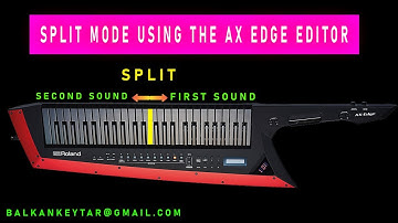 SPLIT MODE using the Ax Edge Editor - Use the following procedure to use the Roland Ax Edge