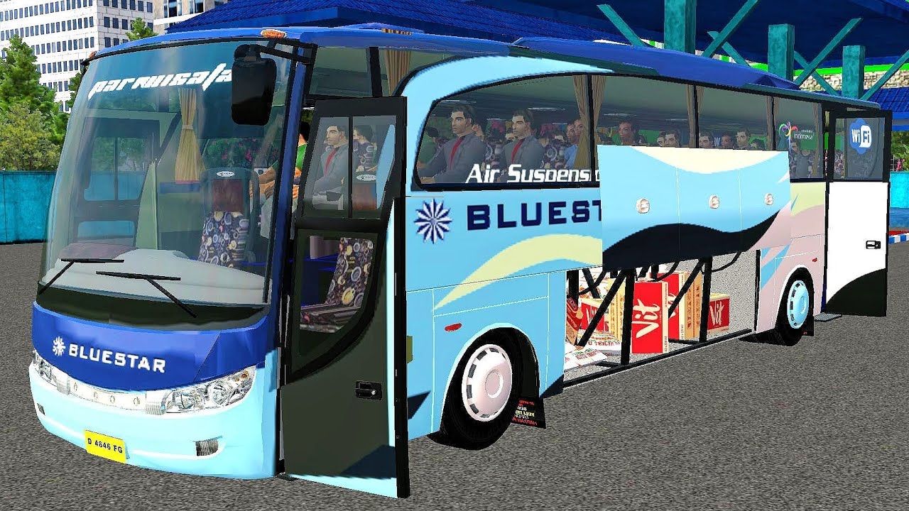 Bus Travego Bonus 10 Livery  Mod Bussid  Full Animasi  Detail 