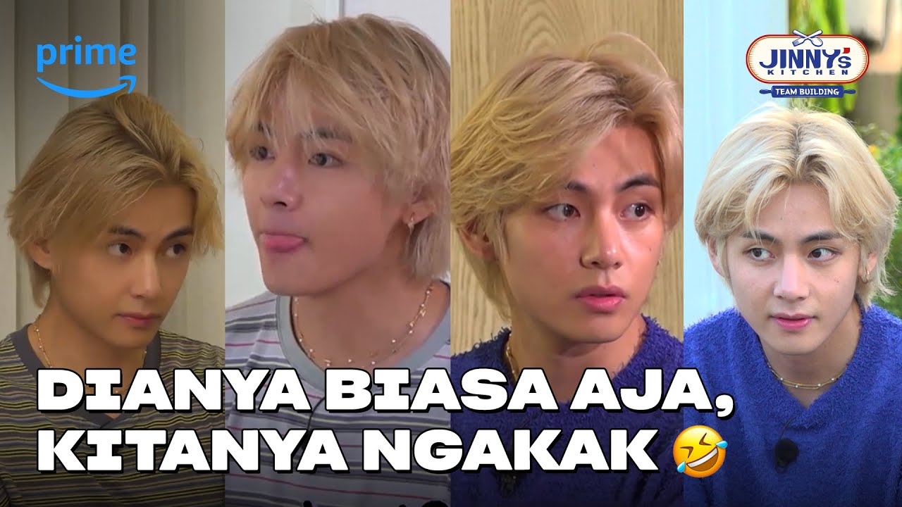 Kompilasi celetukan santai Taehyung yang bikin semua orang ngikik | Jinny's Kitchen: Team Building
