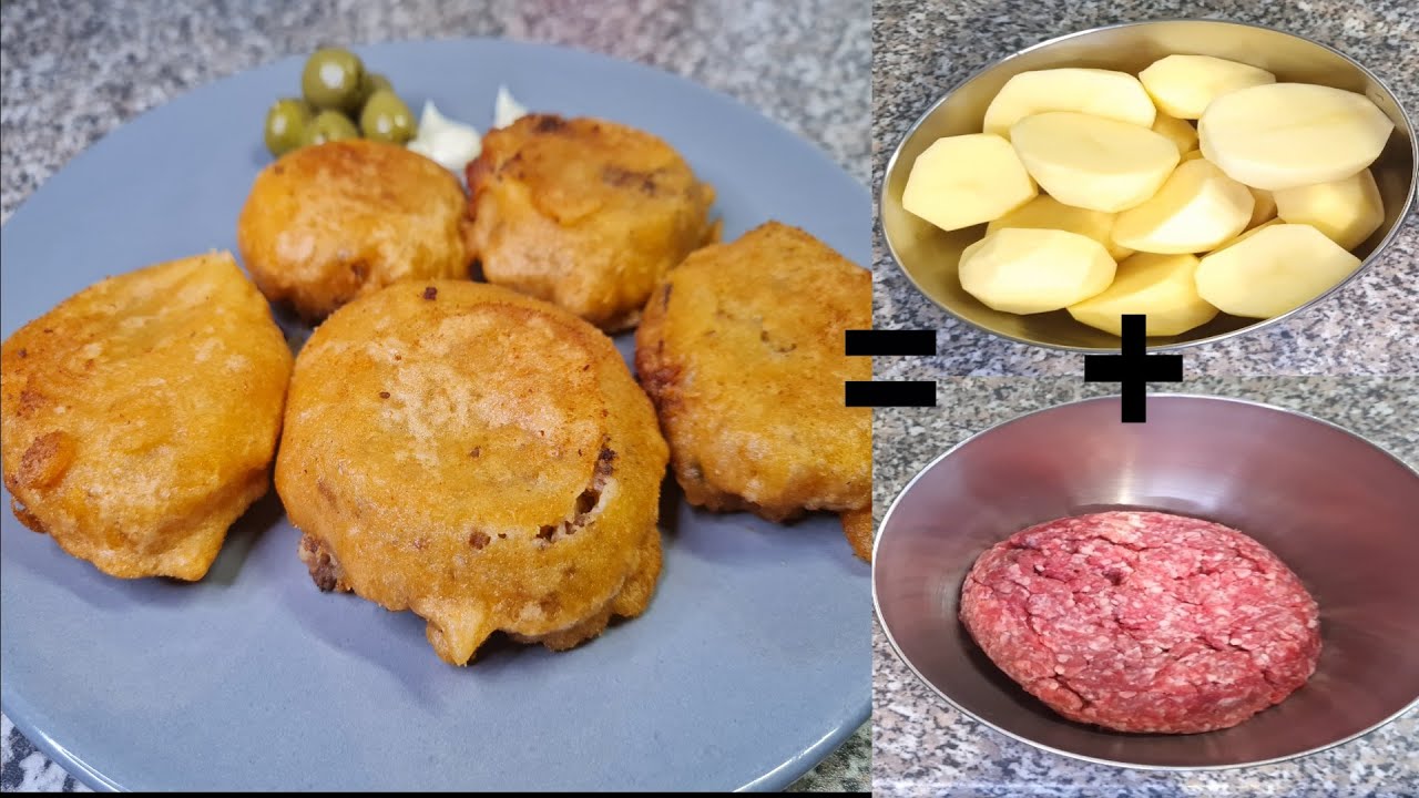 Hackfleich Kartoffeln im Backteig 😋 lecker und einfach - YouTube