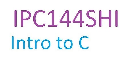 IPC144SII - Pointers, Arrays, Functions and Arrays
