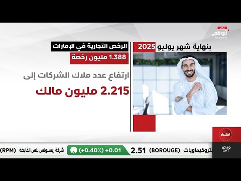 الرخص التجارية في الإمارات بنهاية شهر يوليو 2025
