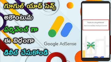 how to delete google adsense account permanently in telugu #adsense #vinaytechintelugu #vinaypratap