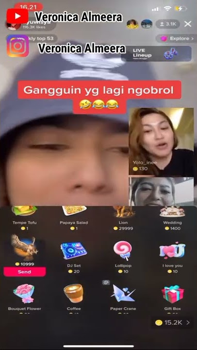 VERONICA GANGU AYU DENGAN GIFT SINGA