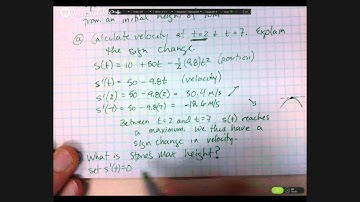 Calculus 3.4b:  Rates of Change (Gravity, Particle Motion)