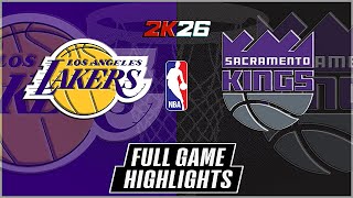 LAKERS VS KINGS | NBA Full Game Highlights | Los Angeles vs Sacramento | NBA 2K26