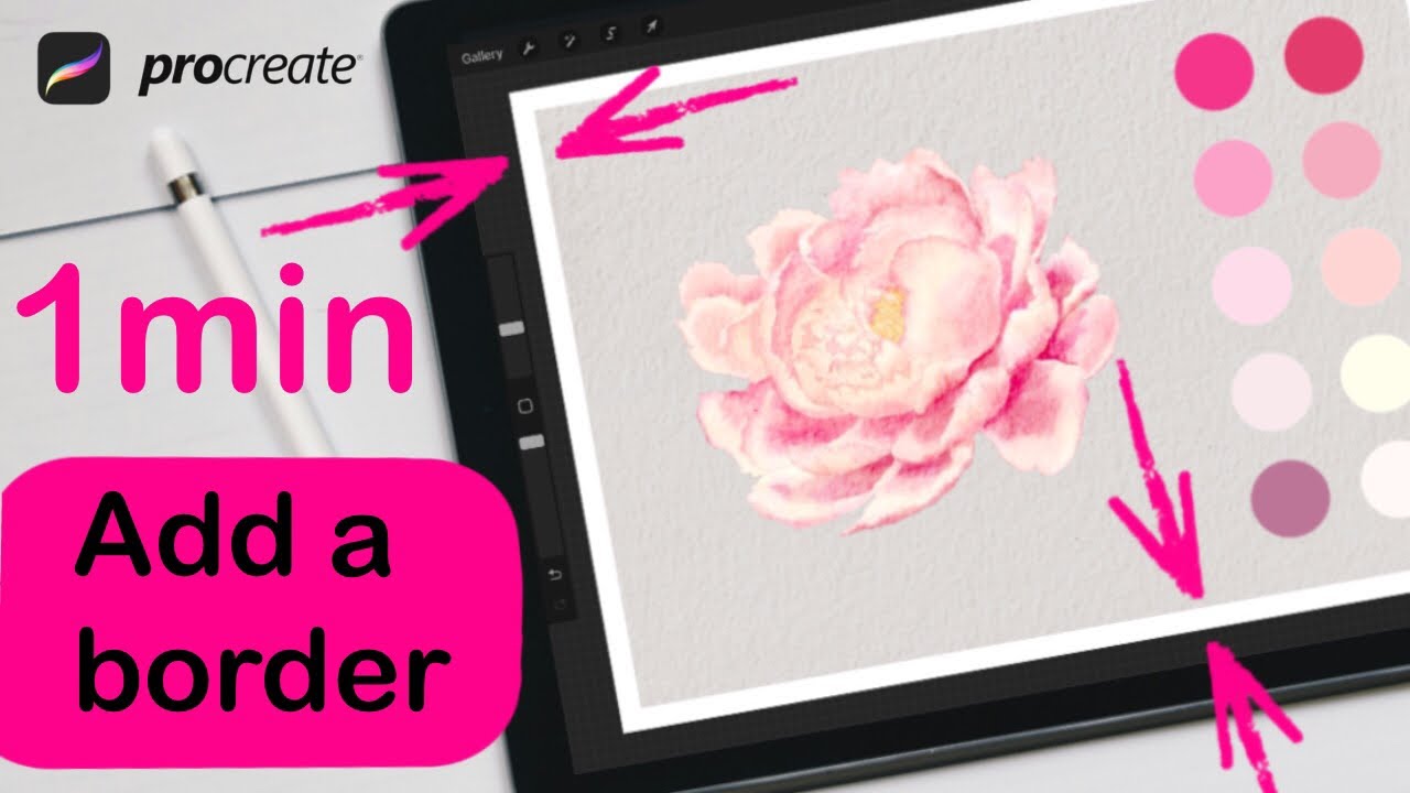 How to make an even border around artwork in Procreate in 1 minute ...