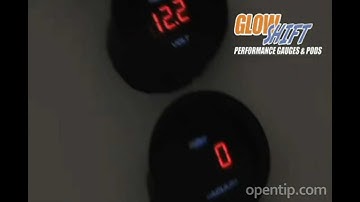 GlowShift Red Digital Gauge Series from Opentip.com