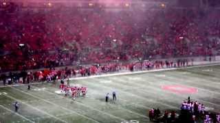 Snow Falling at Ohio Stadium 11/23/13 (1 min.)