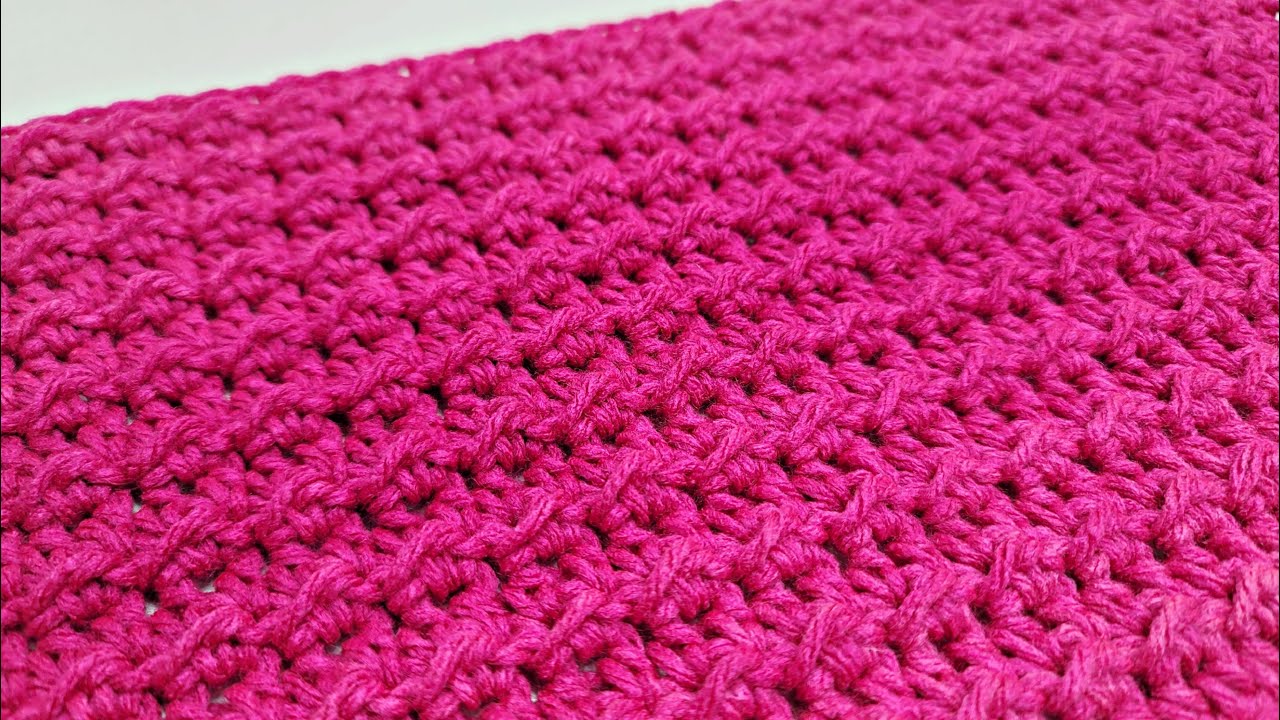 Easy Crochet Stitch Tutorial For Blankets and Scarfs Furrow Stitch