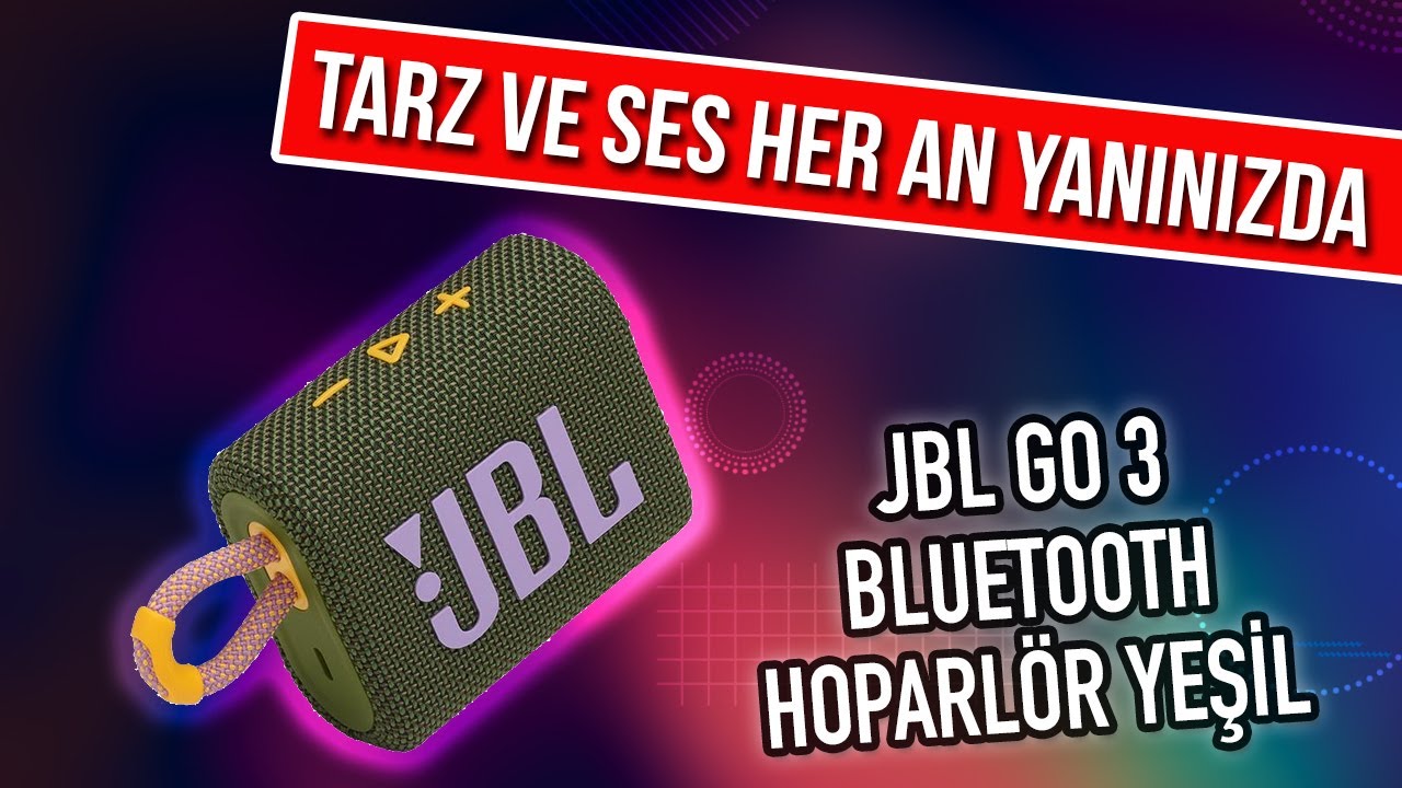 Tarz ve Ses Her An Yanınızda; JBL GO 3 Bluetooth Hoparlör Yeşil