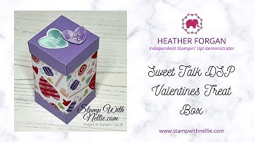 How to make a Valentines Treat box for 2 chocolates with Sweet Talk DSP