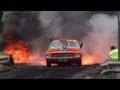 BLOWN V8 HOLDEN HQ ( KRANKY ) CATCHES FIRE IN THE BURNOUT FINALS AND LIGHTS UP KANDOS