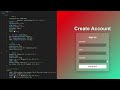 Create a Modern Sign Up Form with HTML &amp; CSS | Step-by-Step