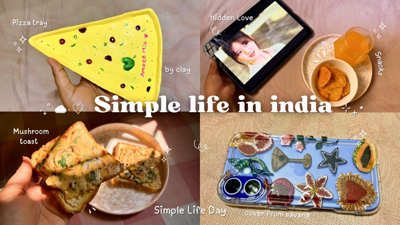 Simple Life in India 🫧💗 | Clay Art, Mushroom Toast #SimpleLifeVlog #IndianVlog #CozyVlog