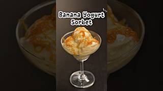 2-Ingredient Banana Yogurt Sorbet (Healthy Ice Cream Alternative) 🍌🍦