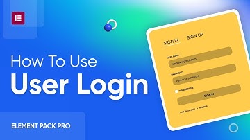 User Login Widget Logged in User Details and Custom Menu Option Added in Elementor by Element Pack