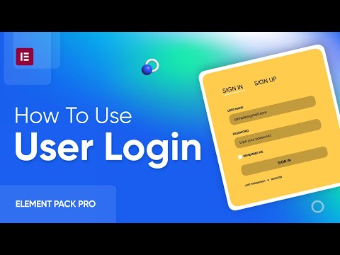 User Login Widget Logged in User Details and Custom Menu Option Added in Elementor by Element Pack