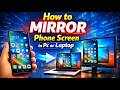 Mirror / Cast Phone Screen to PC or Laptop (Free & Easy) | Without any 3rd Party App #howto #bytek